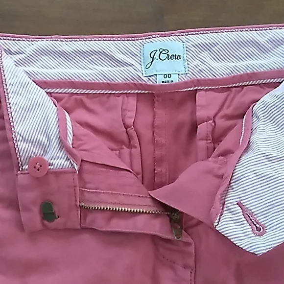 J Crew Shorts Sz 00 Dusty Rose 🌹 Red Pink color - Picture 3 of 6